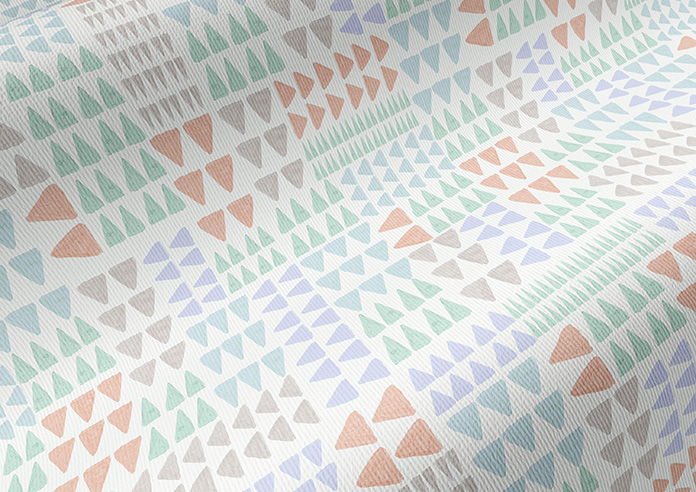 Watercolour Triangles, Bronze Azure - Twist&Fit Roller Blind - Image 4
